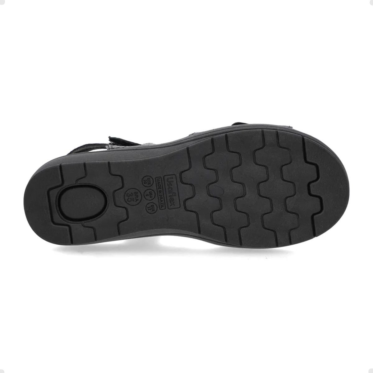 Sandália Feminina Papete Usaflex Preta Preto 2