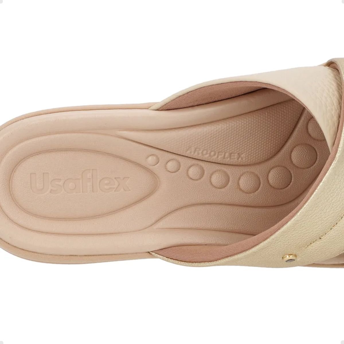 Tamanco Fem Anabela Usaflex  Ak0510-004 Dourado 3