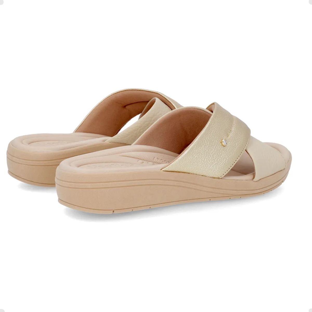 Tamanco Fem Anabela Usaflex  Ak0510-004 Dourado 5