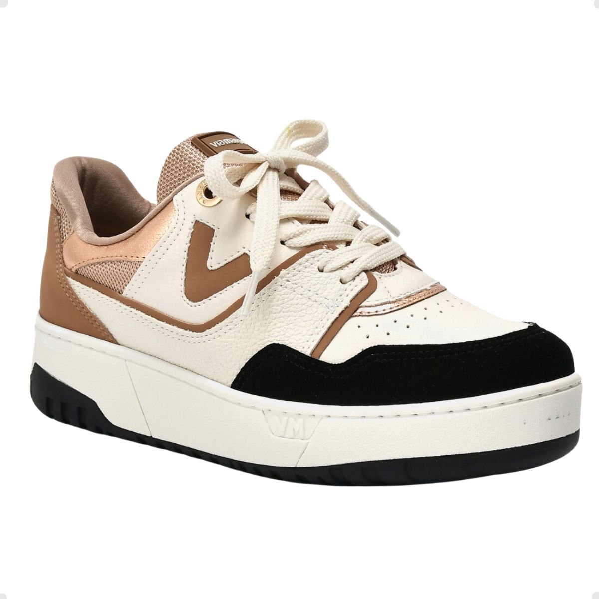 Tênis Moda Feminino Casual Via Marte Bege Bege 2