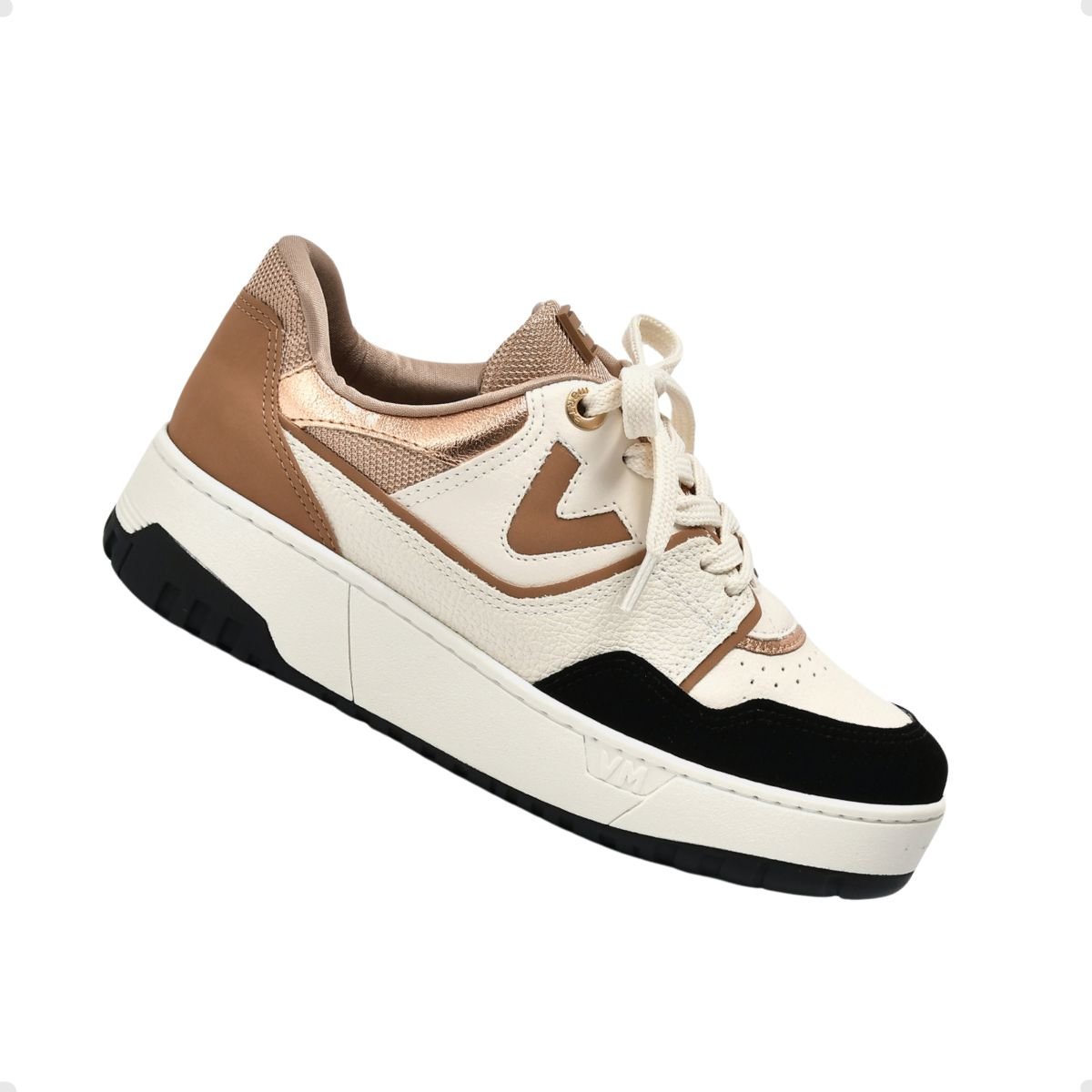 Tênis Moda Feminino Casual Via Marte Bege Bege 5