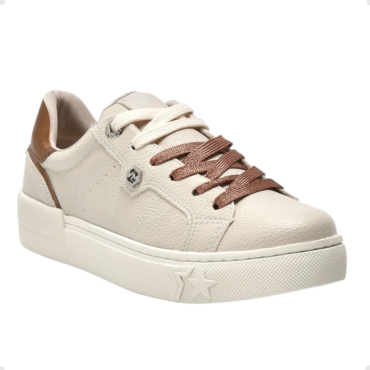 Tênis Moda Feminino Casual Via Marte Bege Bege 2