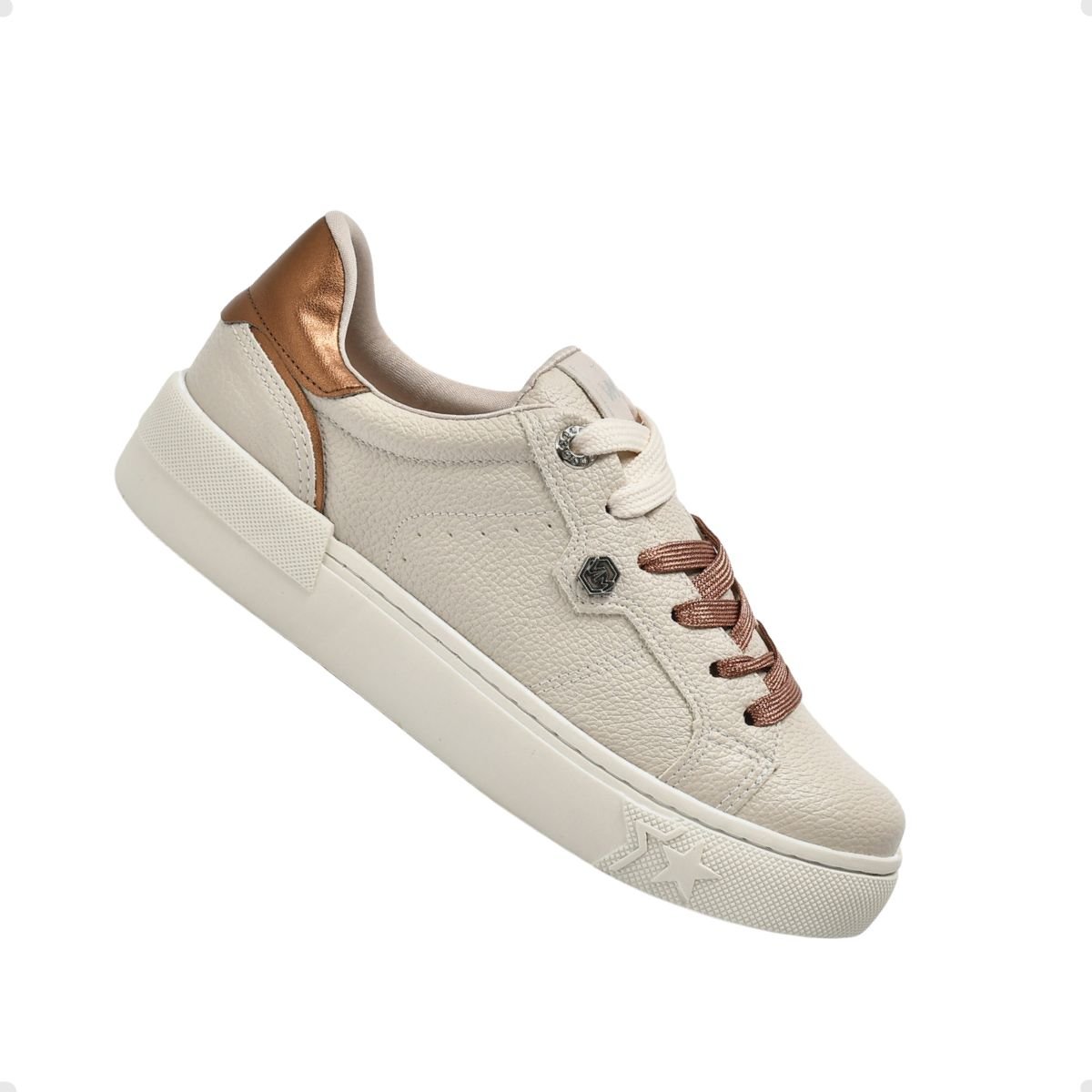 Tênis Moda Feminino Casual Via Marte Bege Bege 5