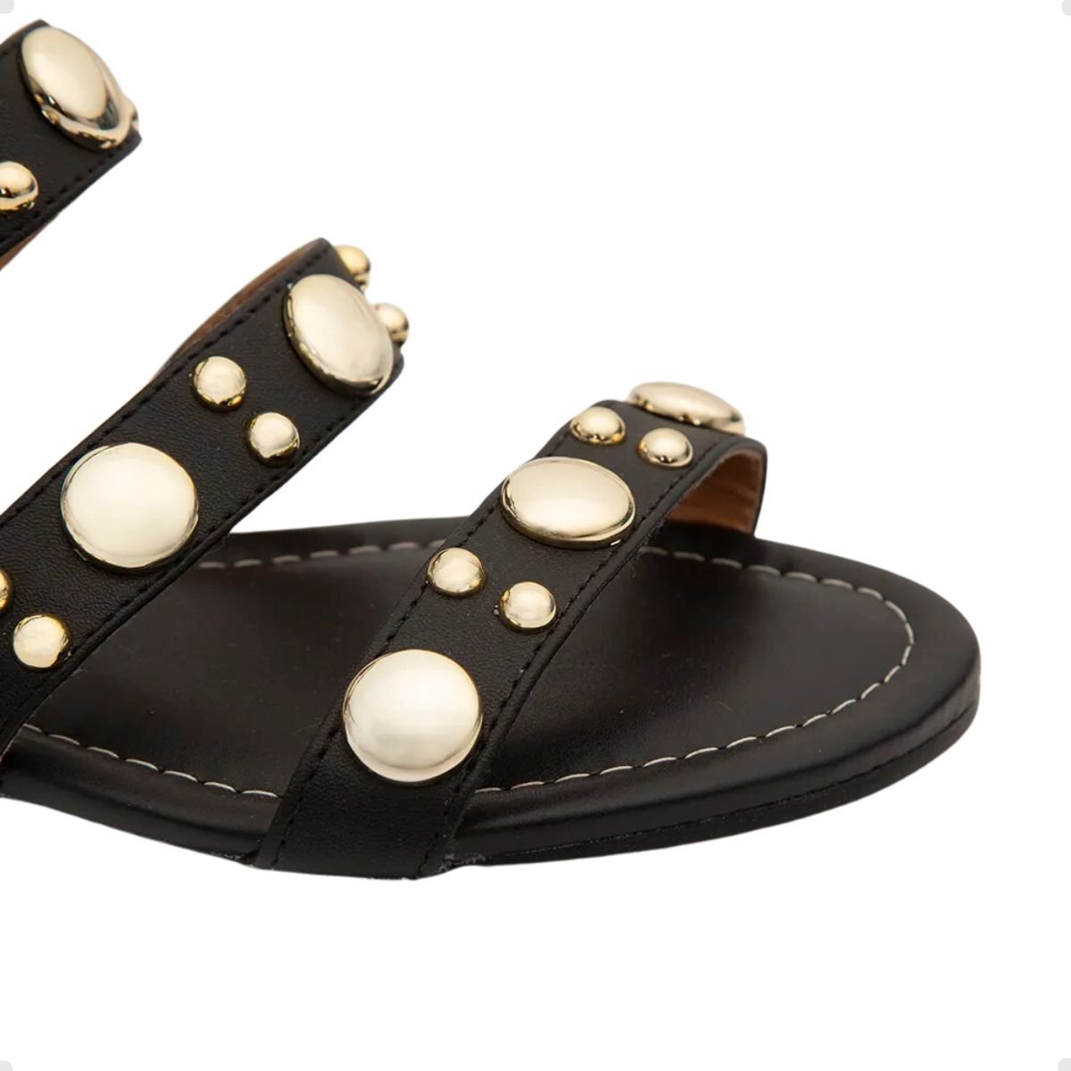 Tamanco Feminino Rasteiro Vizzano Preto Preto 2