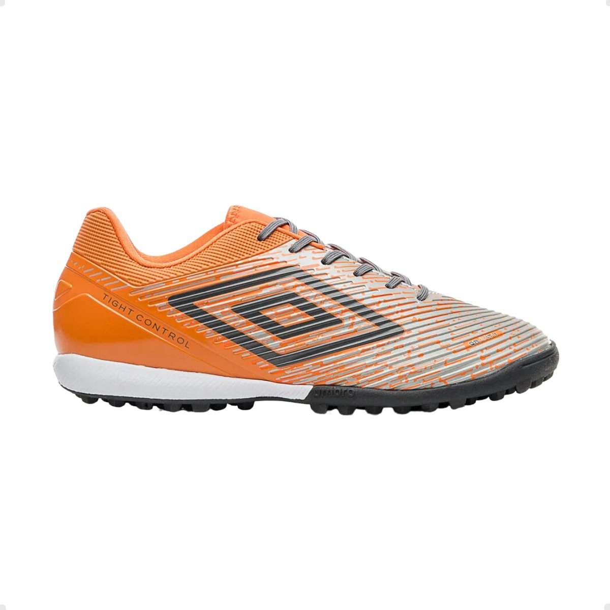 Chuteira Society Masculina Umbro Gravity Laranja Cinza 1