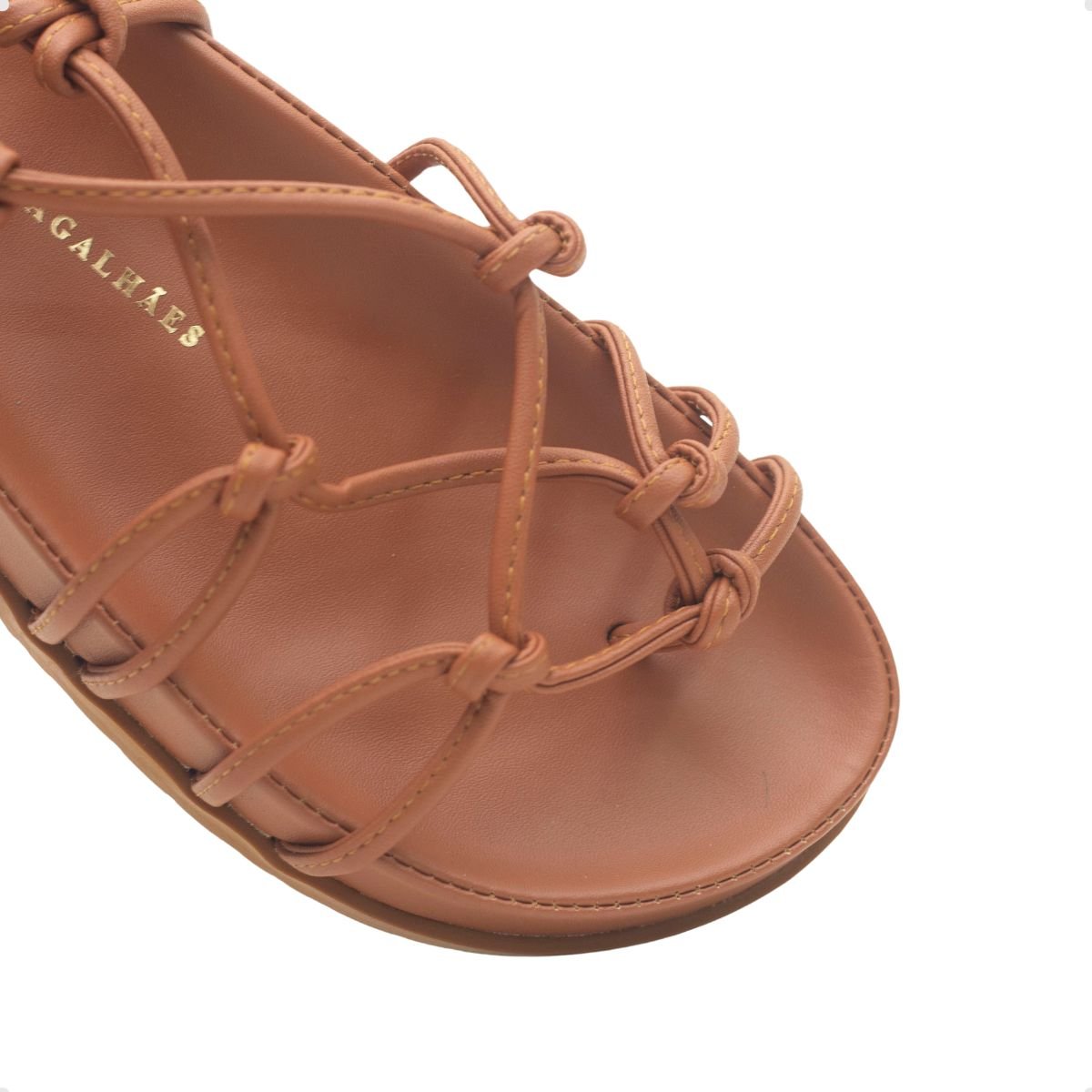 Sandalia Papete Celeste Amarração Dayane Magalhães Marrom 4
