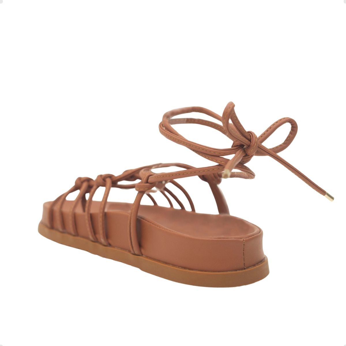Sandalia Papete Celeste Amarração Dayane Magalhães Marrom 5