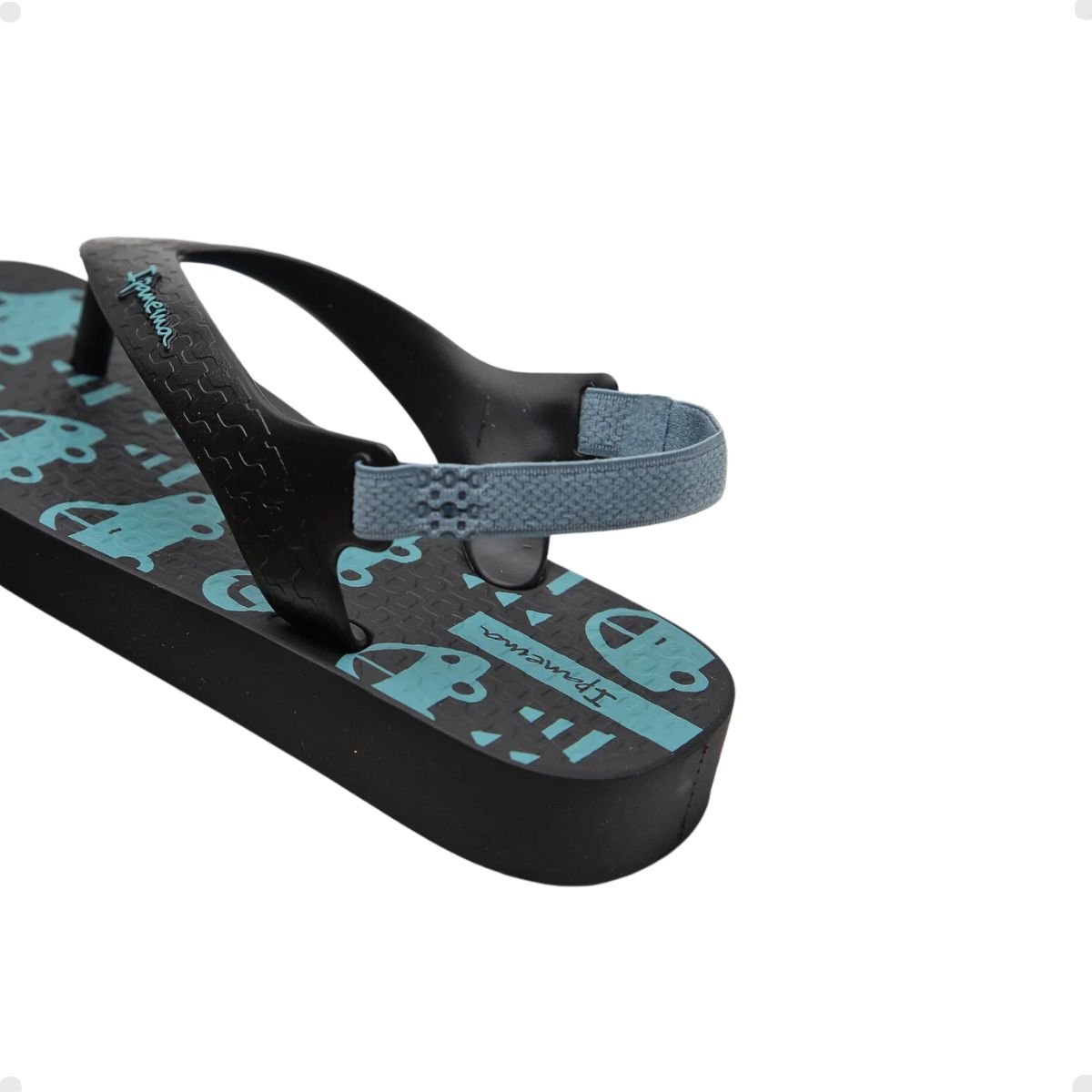 Chinelo Bebê Dedo Grendene Preto E Verde Preto 4