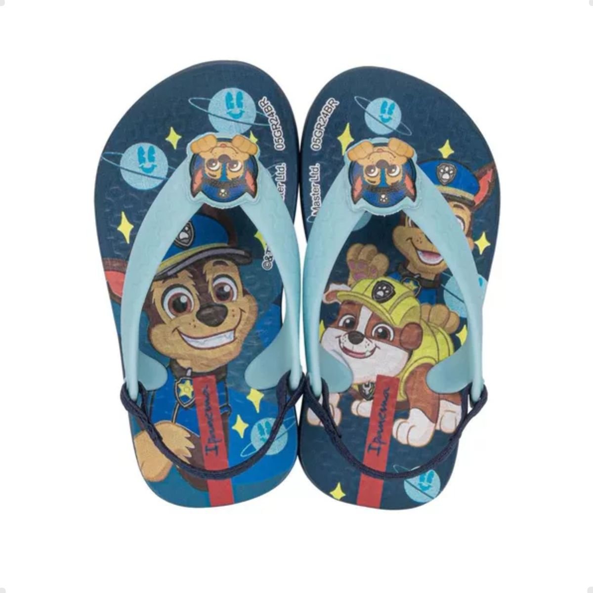 Chinelo Bebê Dedo Grendene Patrulha Canina Azul Azul 1