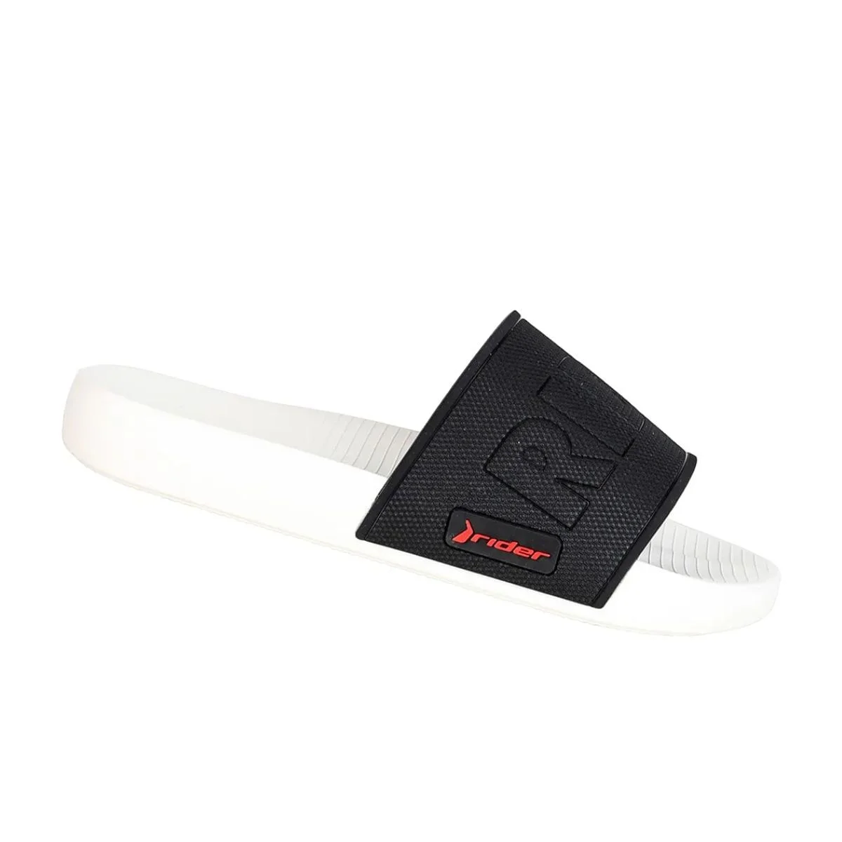 Chinelo Masculino Slide Rider Grid Branco Preto 5