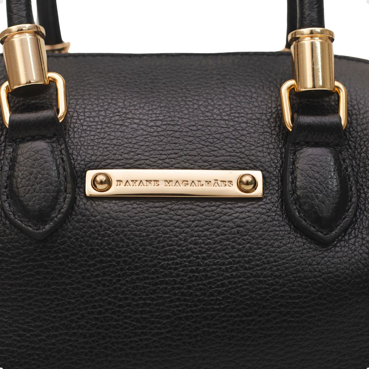 Bolsa Baú Transversal Pequena Dayane Magalhães Preta Preto 4