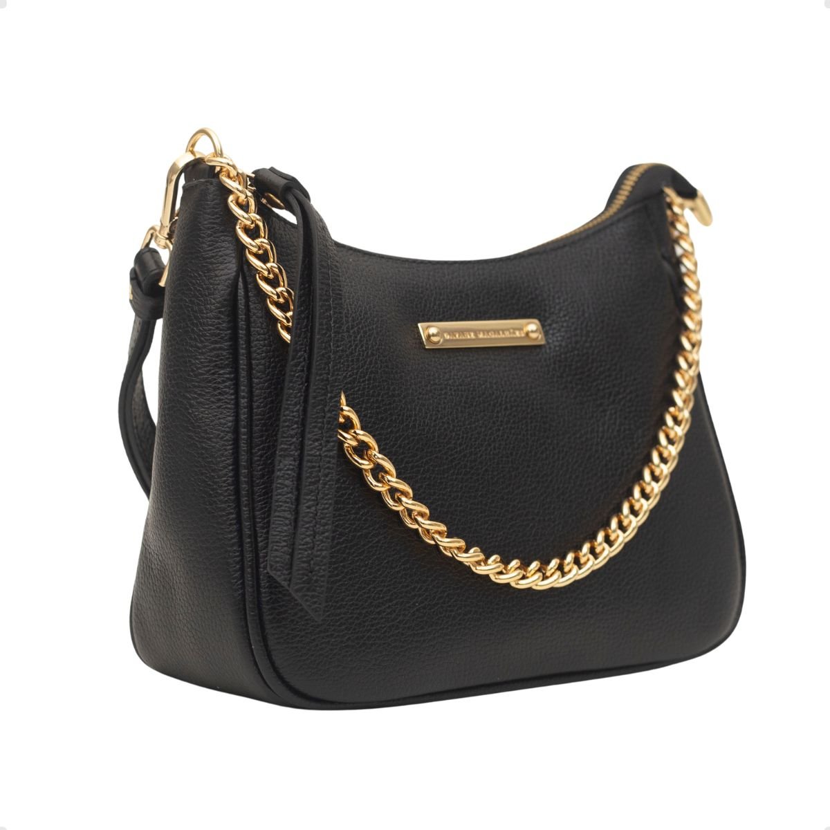 Bolsa Bag Transversal Dayane Magalhães Corrente Preta Preto 2