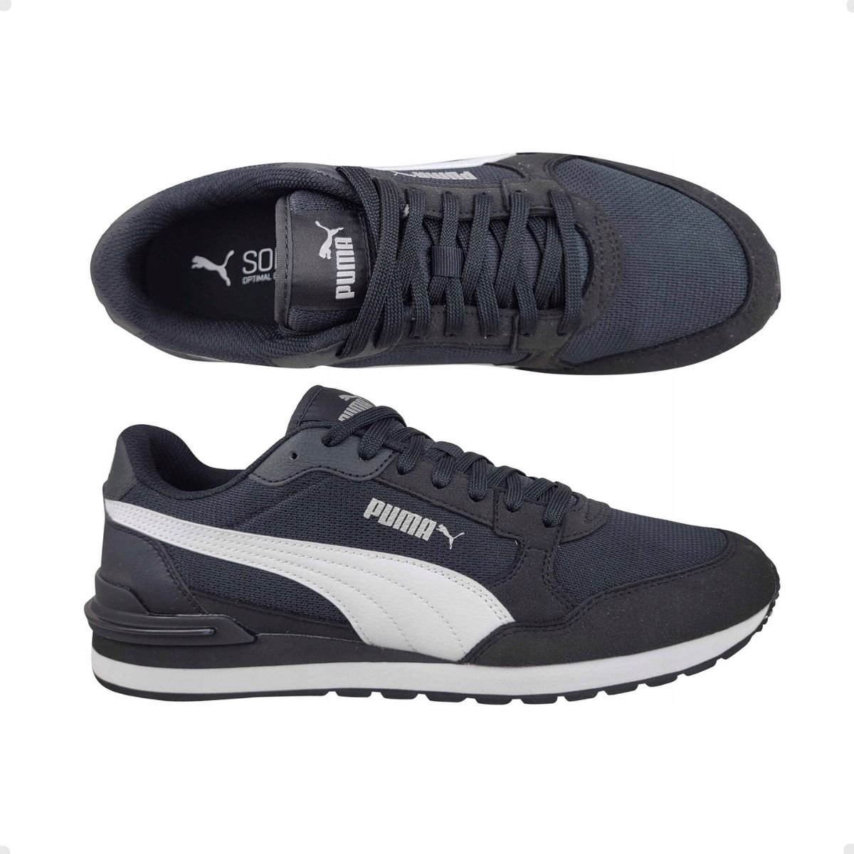 Tênis Casual Masculino Puma St Runner V4 Mesh Preto Preto 2