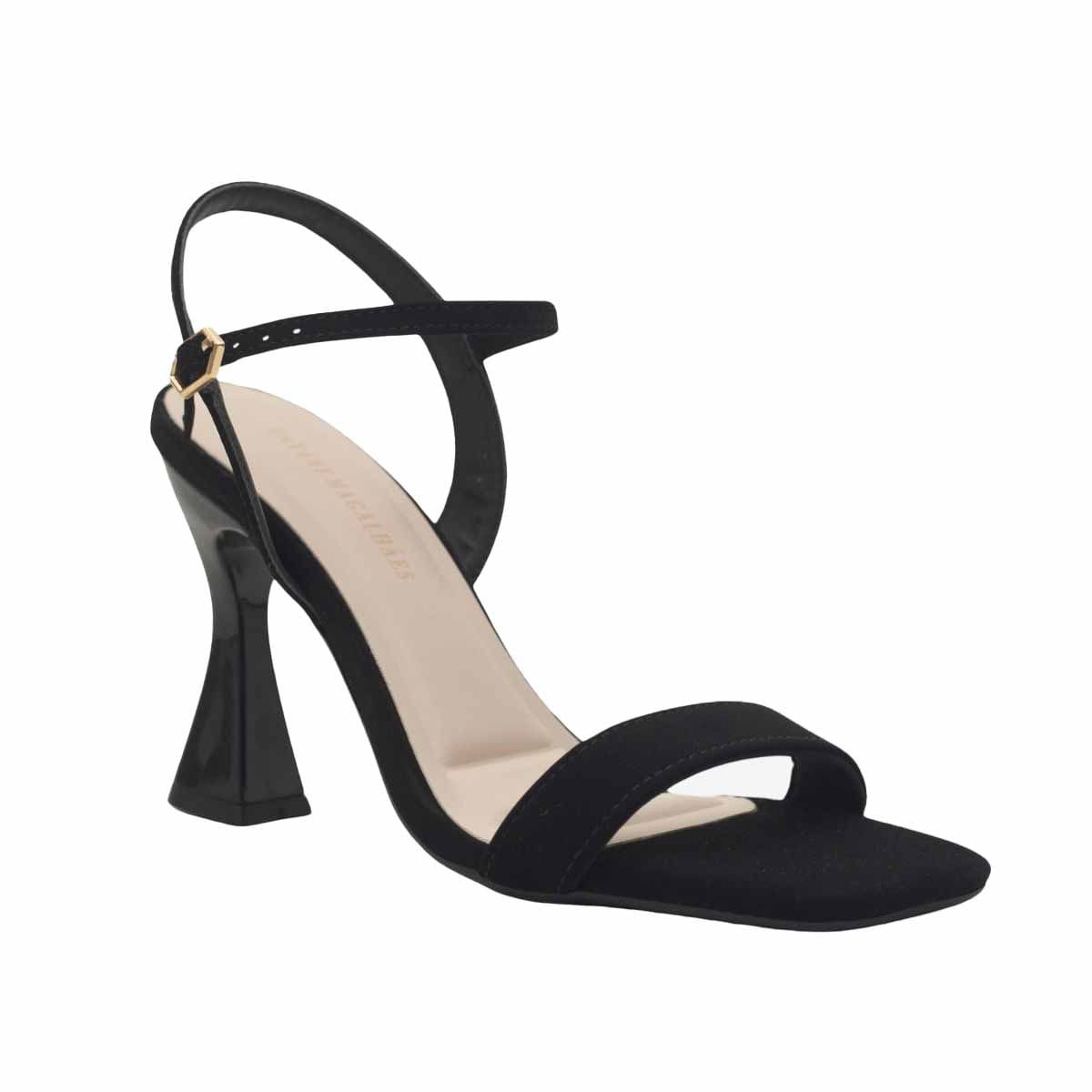 Sandália Salto Alto Fino Bruma Dayane Magalhães Nobuck Preto 2