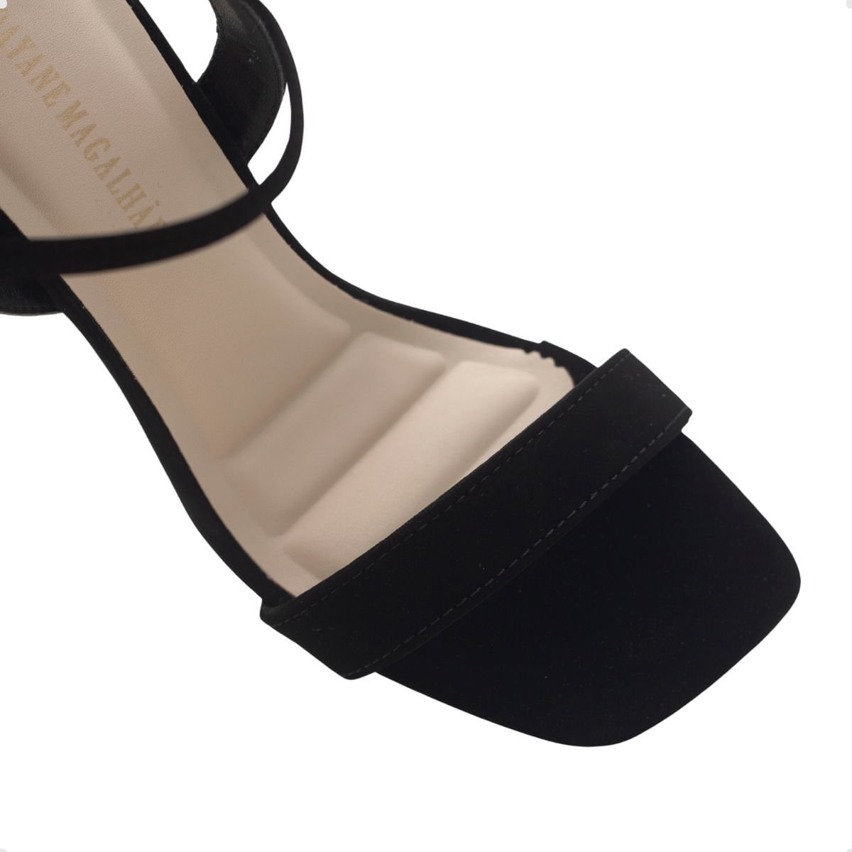 Sandália Salto Alto Fino Bruma Dayane Magalhães Nobuck Preto 4