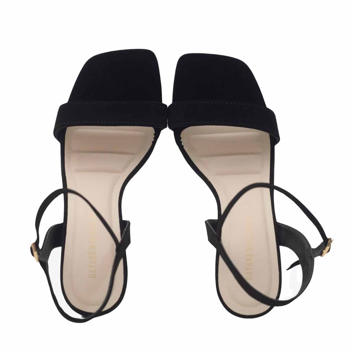 Sandália Salto Alto Fino Bruma Dayane Magalhães Nobuck Preto 3