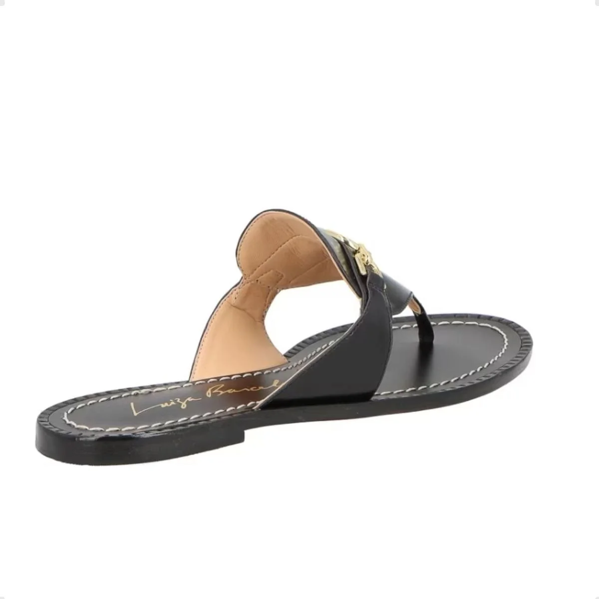 Tamanco Feminino Rasteiro Luiza Barcelos Preto Preto 5