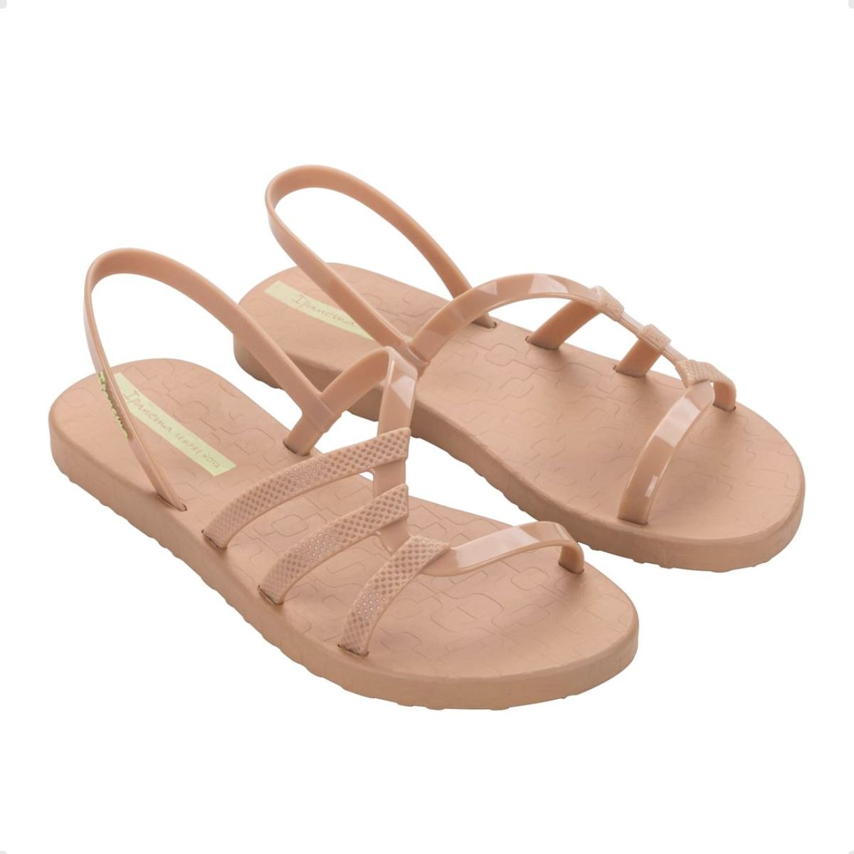 Sandália Feminina Rasteira Ipanema Sempre Nova Nude Bege 2