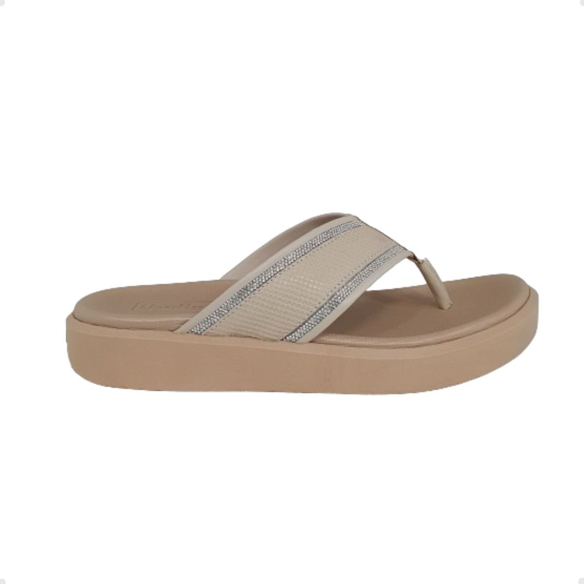 Tamanco Feminino Anabela Usaflex Creme Bege 1