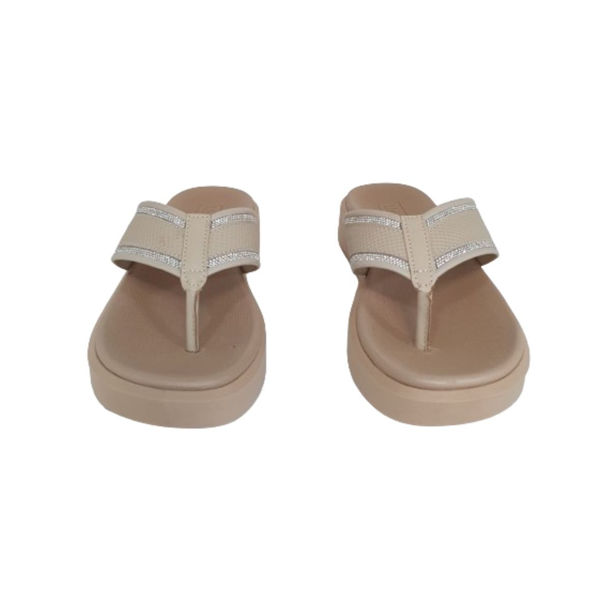 Tamanco Feminino Anabela Usaflex Creme Bege 2