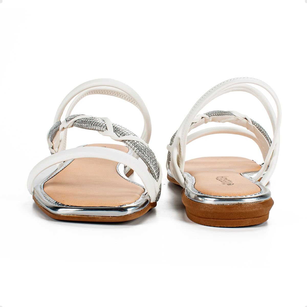 Sandália Feminina Rasteira Mississipi Branca Branco 5