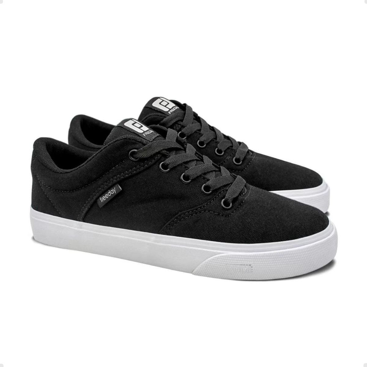 Tênis Street Masculino Freeday Flip Eco Preto Preto/Branco 1