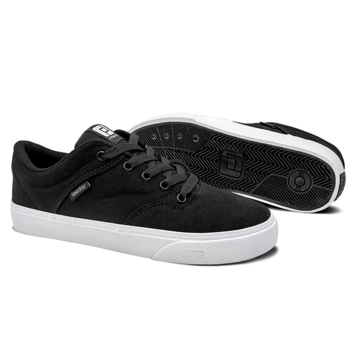 Tênis Street Masculino Freeday Flip Eco Preto Preto/Branco 2