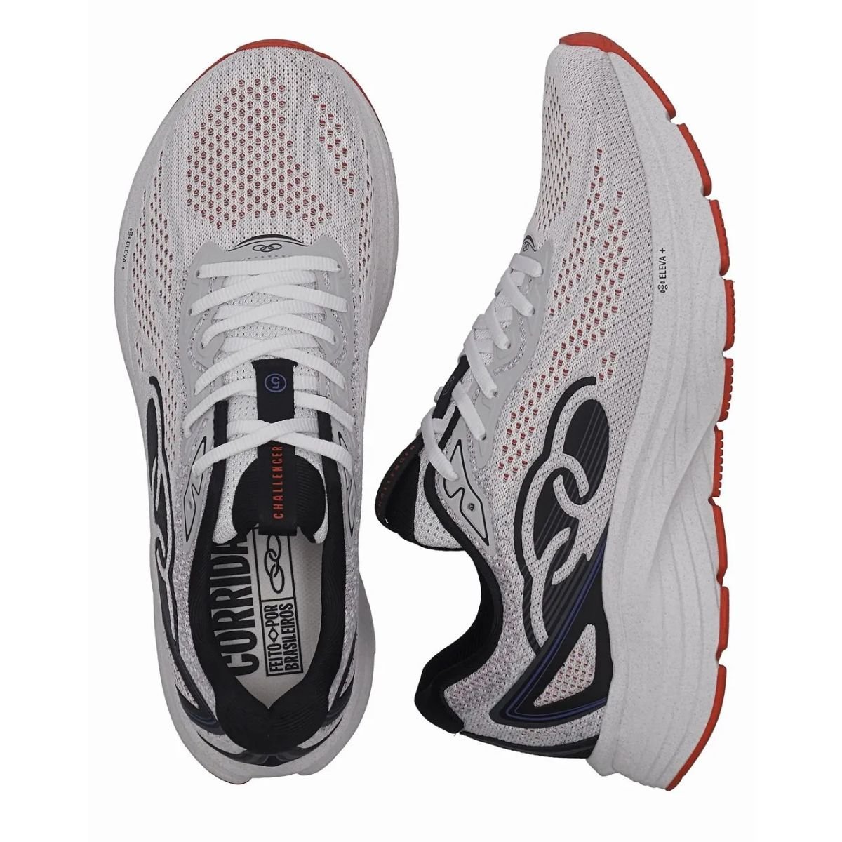 Tênis Running Masculino Olympikus Challenger 5 Branco Cinza 4