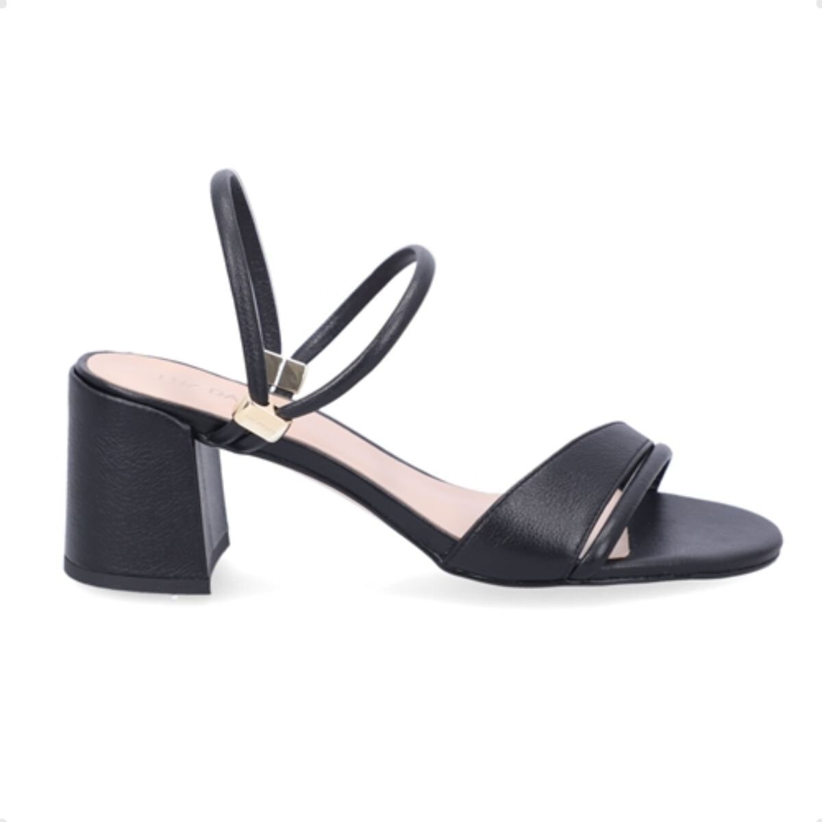 Sandalia Fem Salto Medio Grosso Luz Da Lua  80070001-