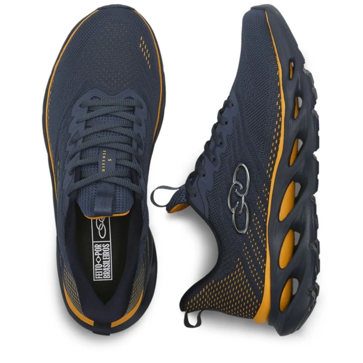 Tênis Running Masculino Olympikus Diffuse 5 Preto Preto 4