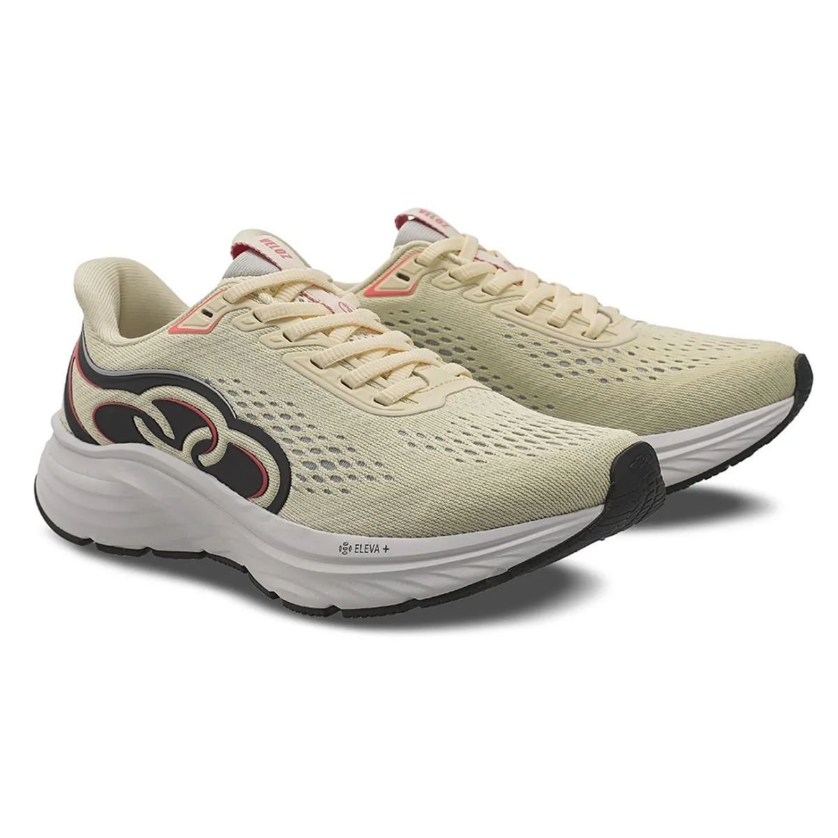Tênis Running Feminino Olympikus Veloz 3 Creme Bege 2