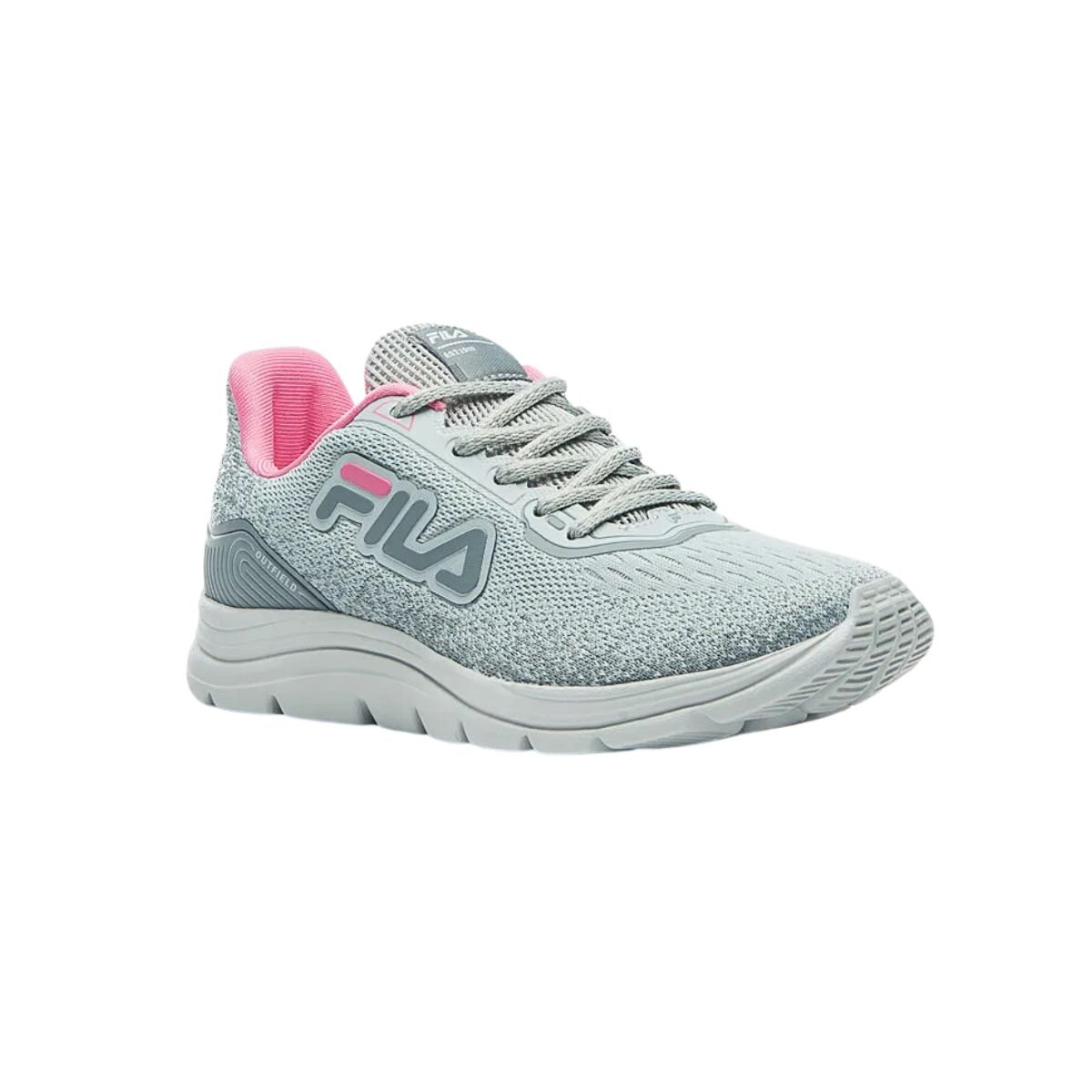 Tênis Running Infantil Fila Outfield Cinza E Rosa Cinza 2