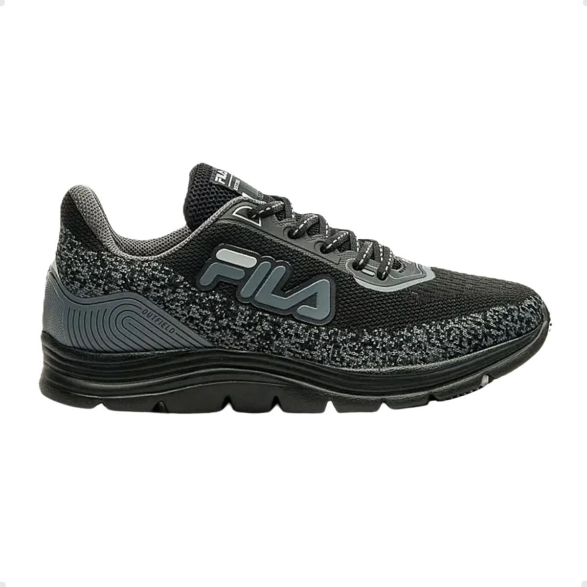 Tênis Running Infantil Fila Outfield Preto Preto 1