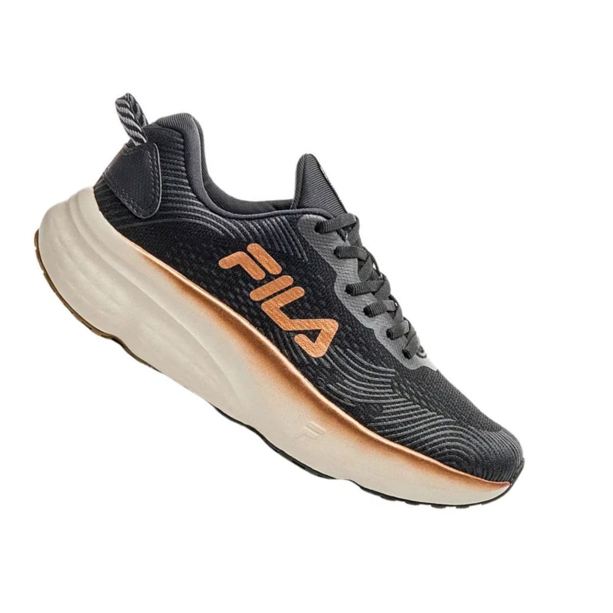 Tênis Running Feminino Fila Maxximus Preto E Cobre Preto 5