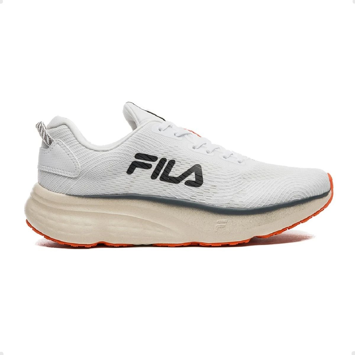 Tênis Running Masculino Fila Maxximus Branco E Laranja Branco 5