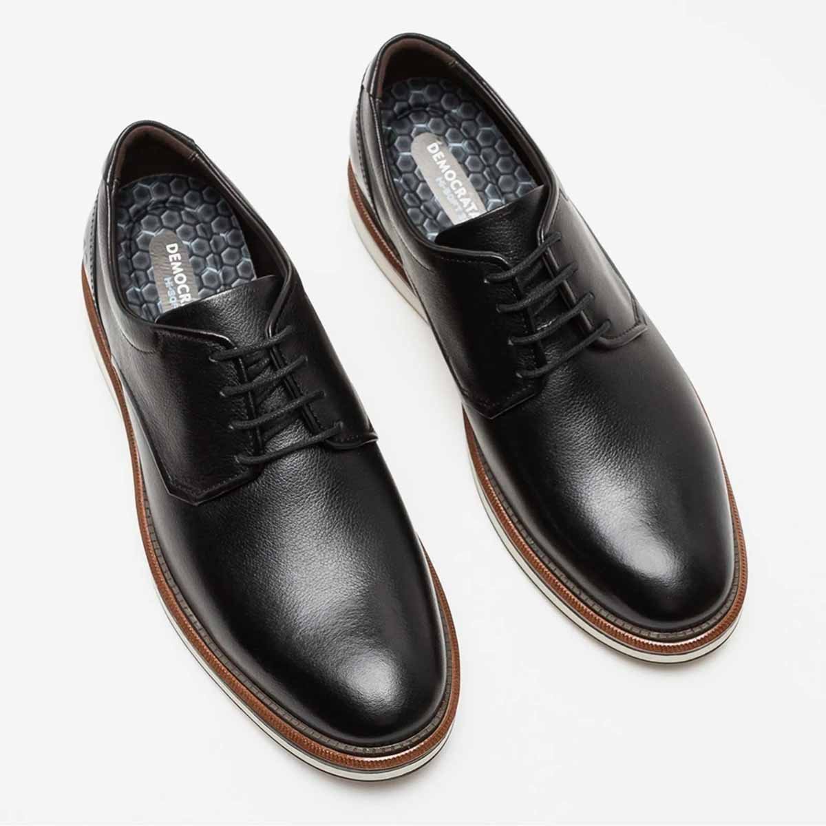 Sapato Masculino Esporte Fino Democrata James Preto Preto 5