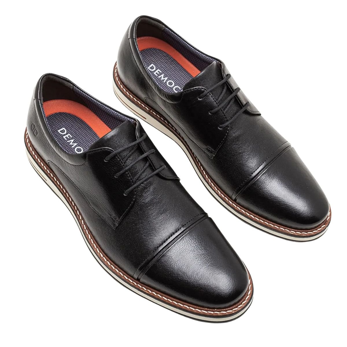 Sapato Masculino Esporte Fino Democrata Oliver Preto Preto 2