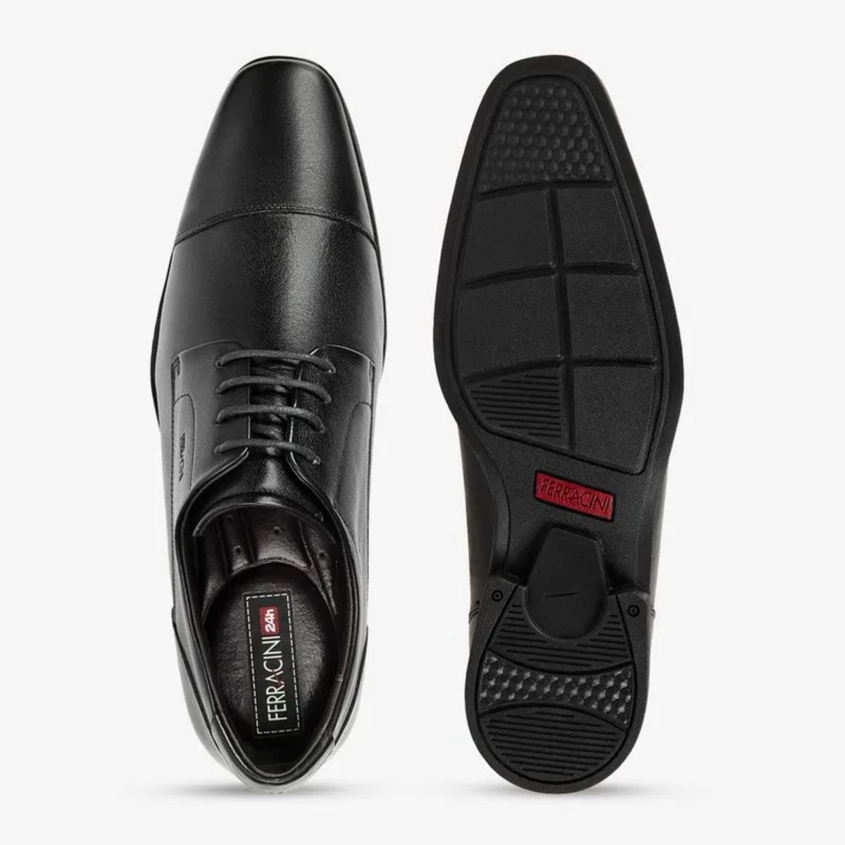 Sapato Masculino Social Ferracini London Preto Preto 3