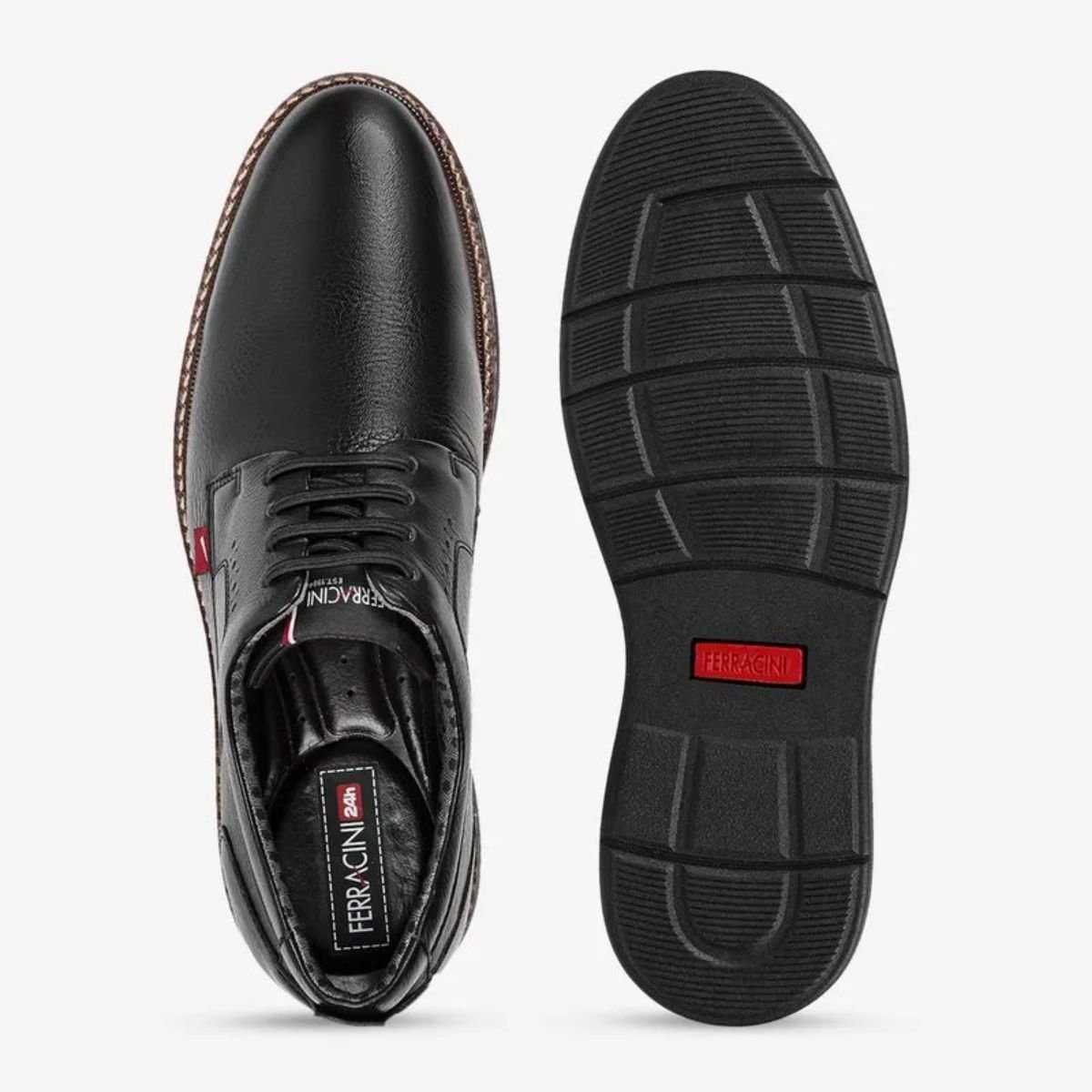 Sapato Masculino Esporte Fino Ferracini Preto Preto 4