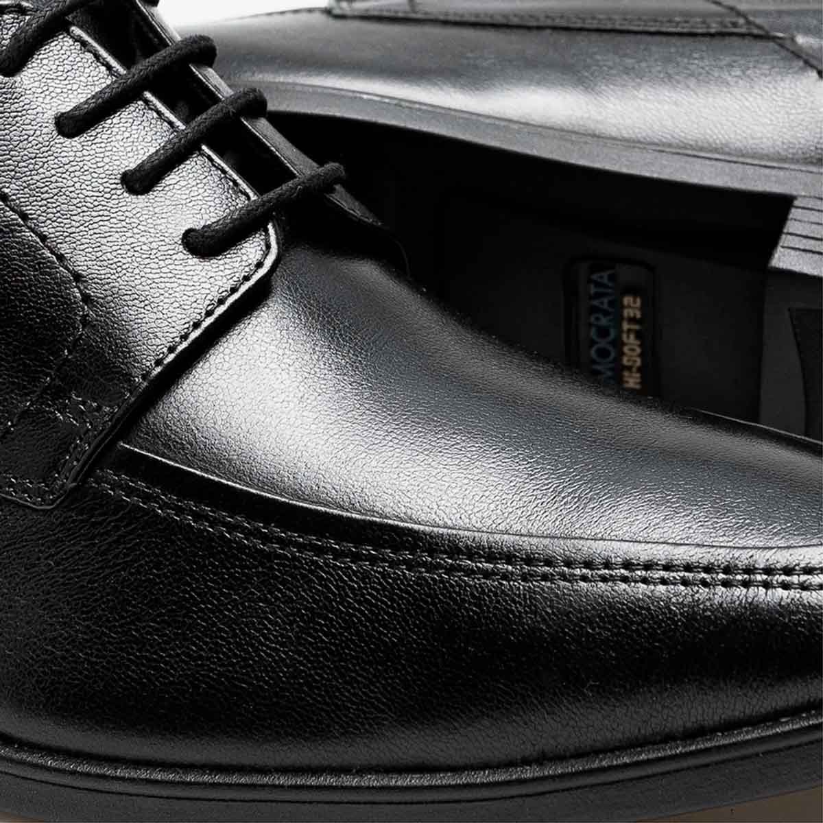 Sapato Masculino Social Democrata Pointer Preto Preto 2