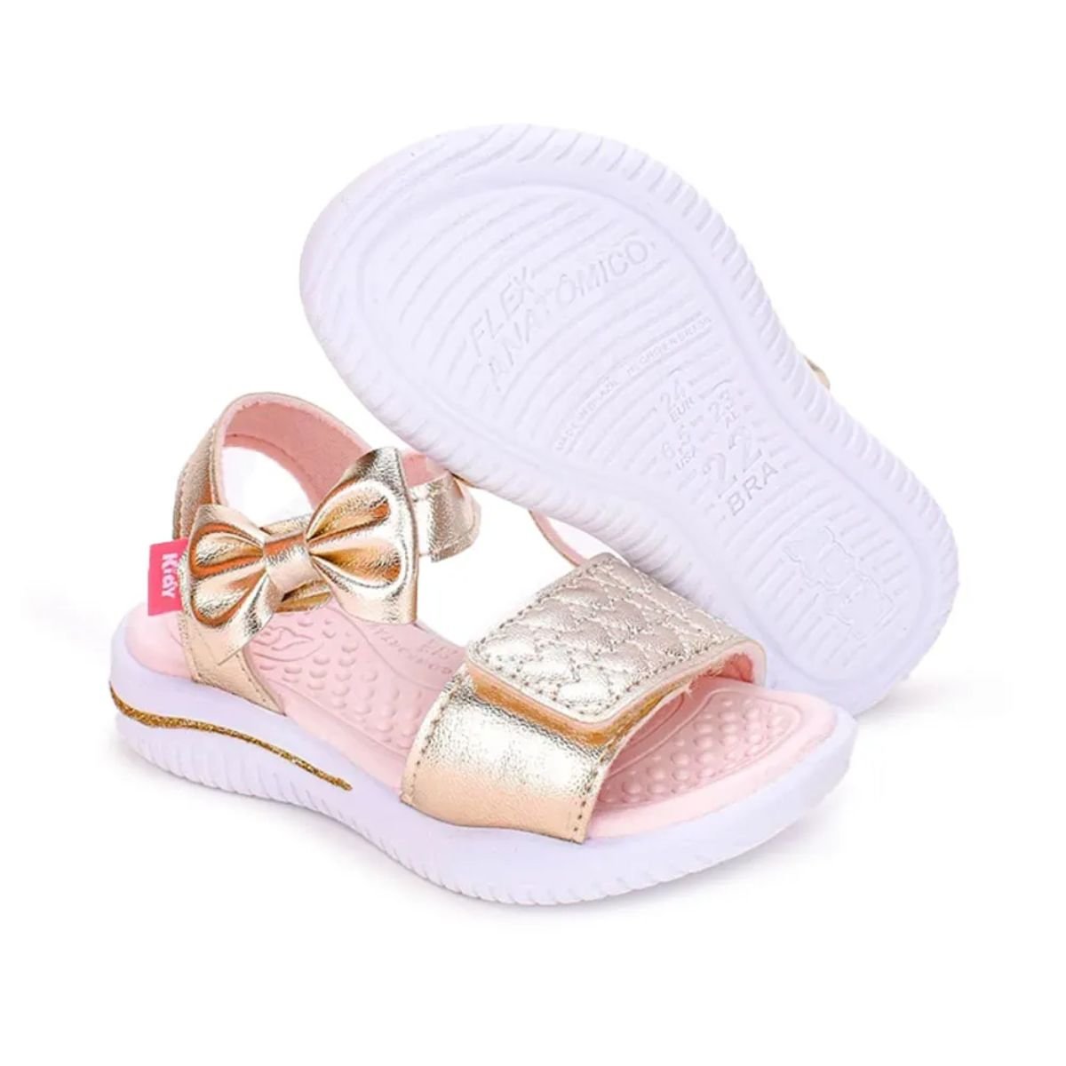 Sandalia Inf Papete Kidy 1921058-0932 Dourado 4