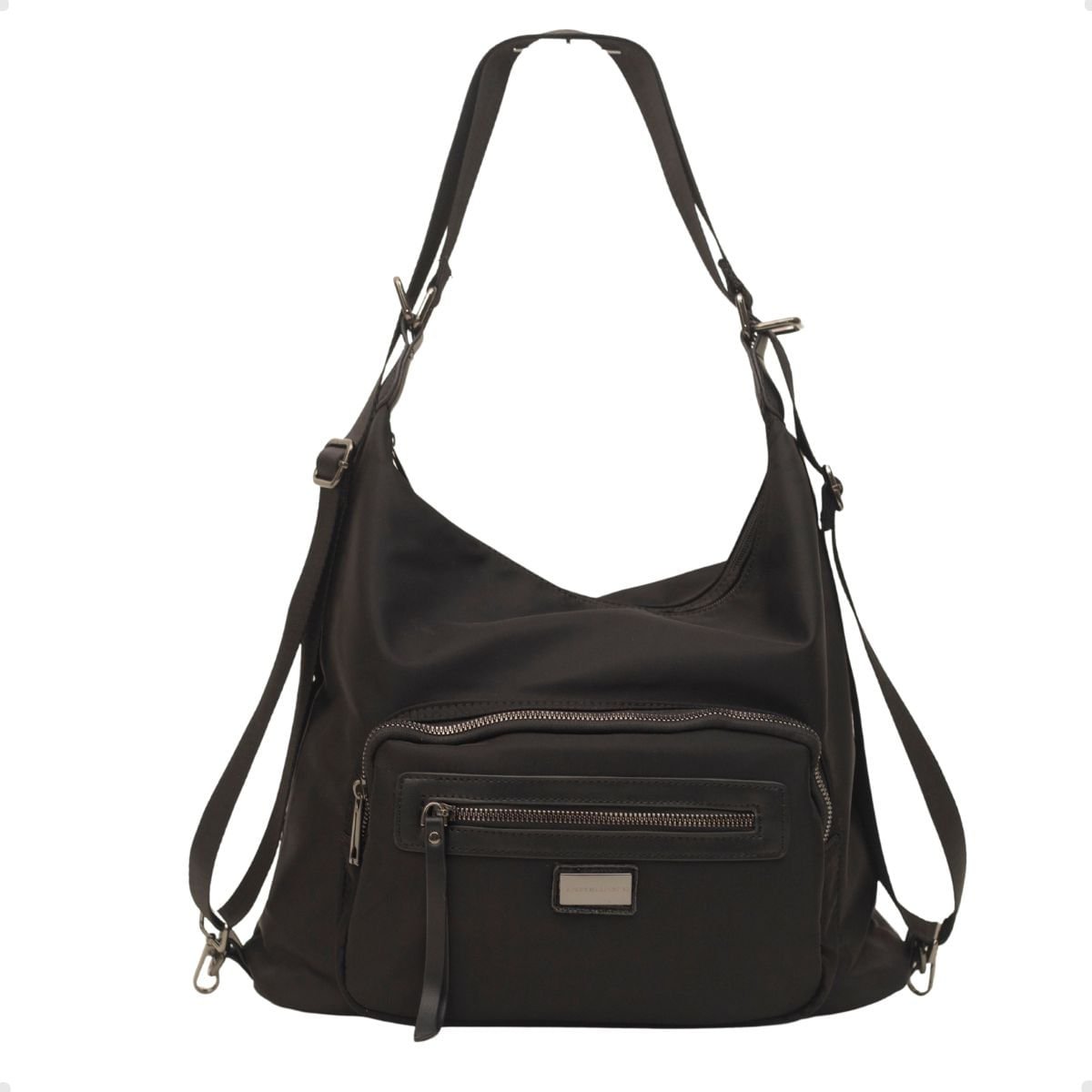 Bolsa Feminina Transversal De Nylon Dayane Magalhães Preto 1