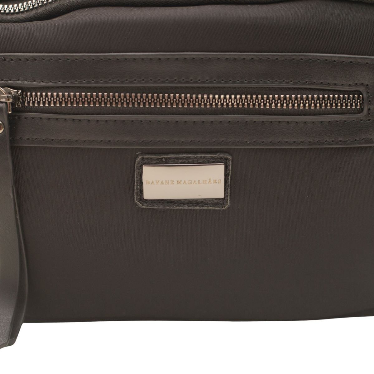 Bolsa Feminina Transversal De Nylon Dayane Magalhães Preto 4