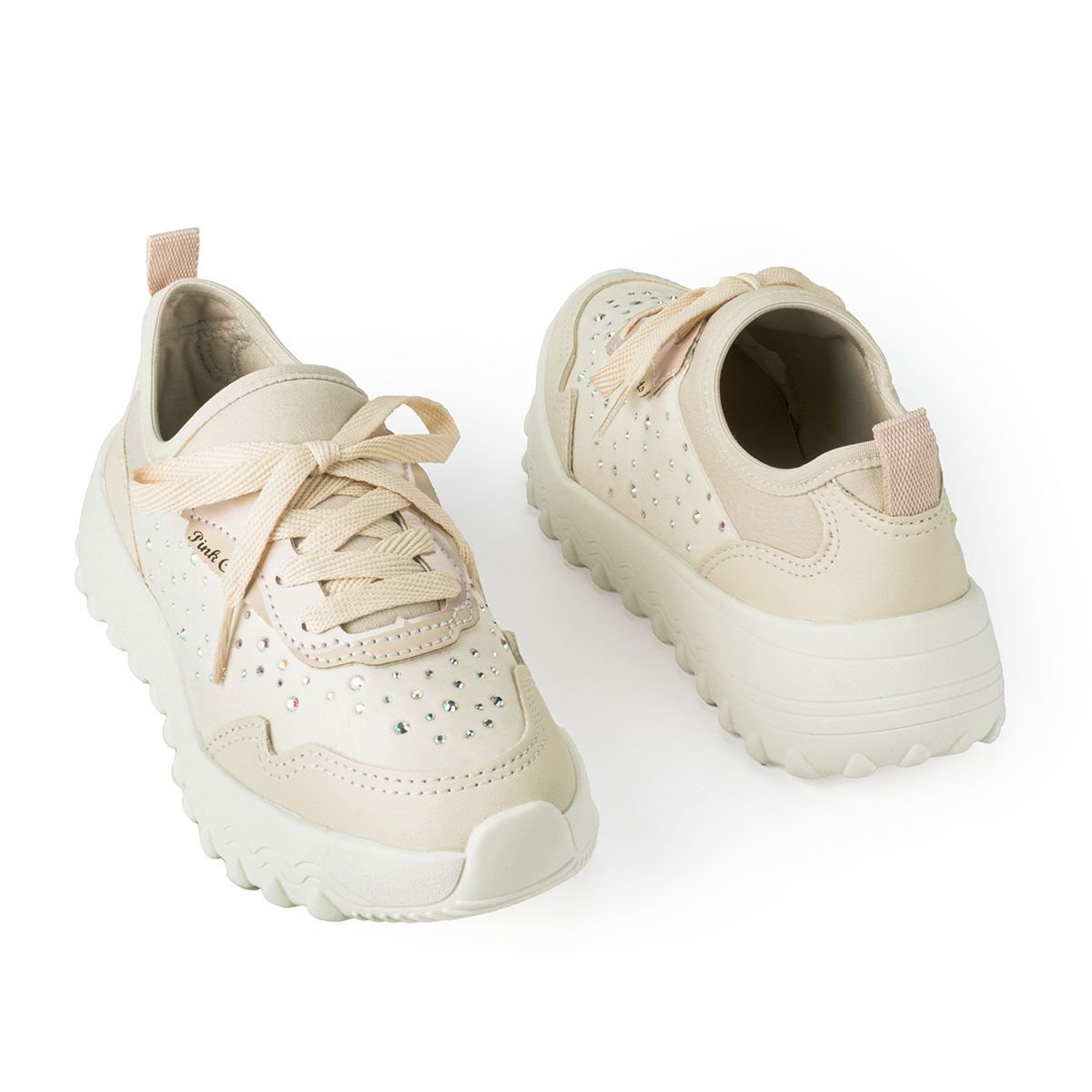 Tenis Casual Inf Casual Pink Cats  V4335-0006 Bege 4