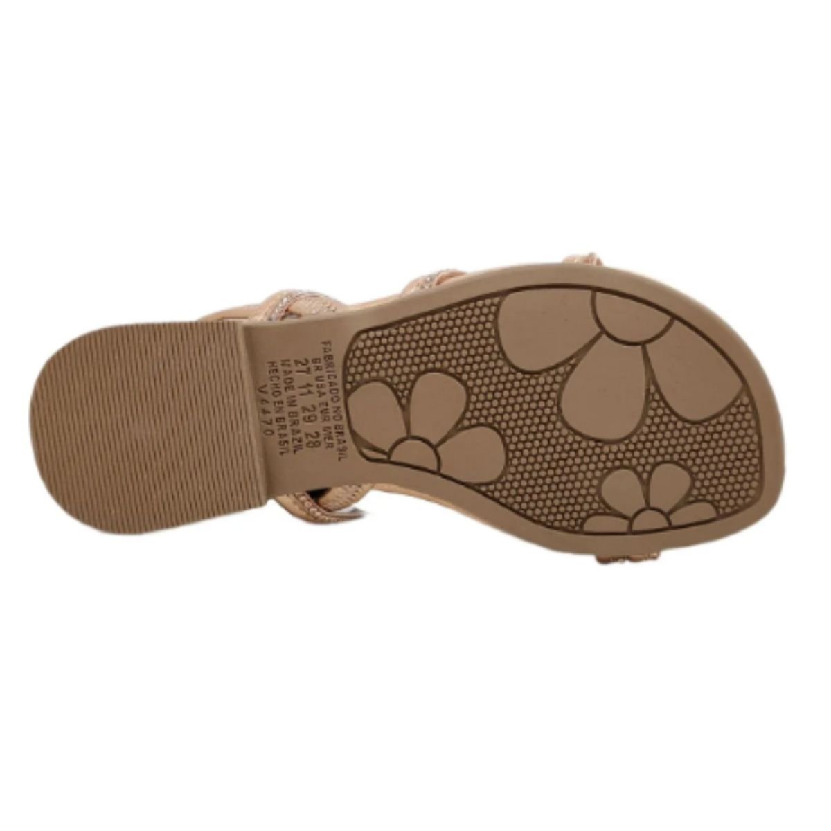 Sandália Infantil Rasteira Pink Cats Dourada Dourado 5