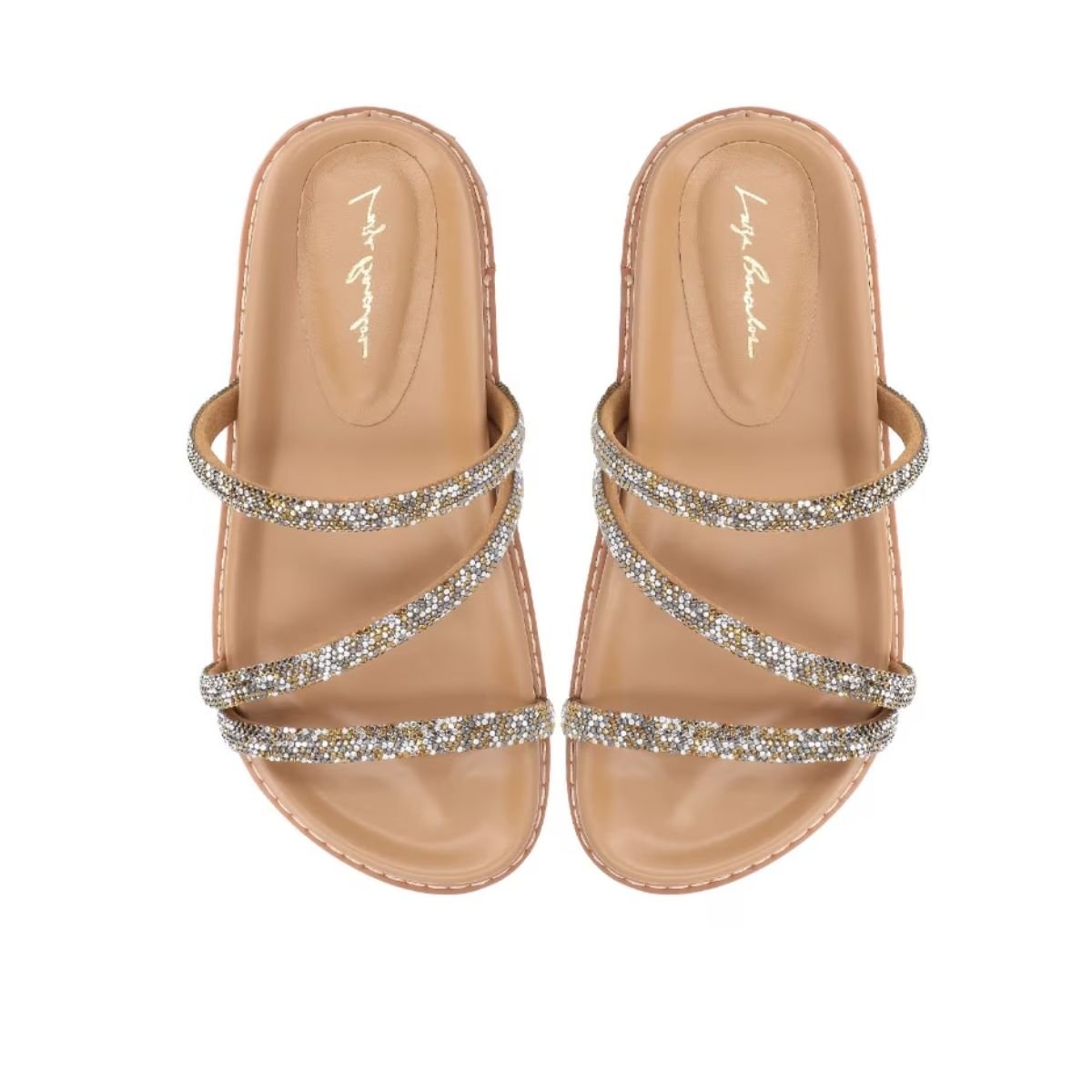 Tamanco Feminino Papete Luiza Barcelos Marrom Bege 3