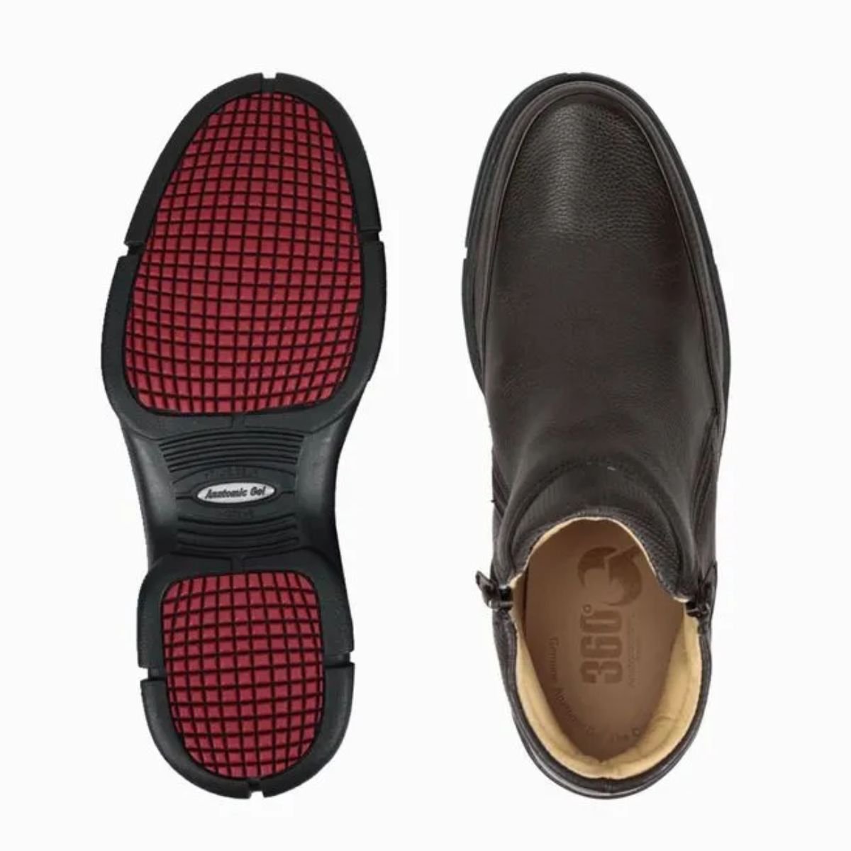 Bota Masculina Social Anatomic Gel Marrom Marrom 4
