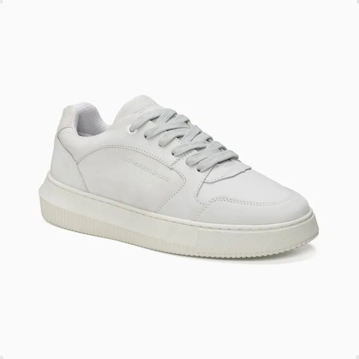 Tênis Moda Feminino Original Calvin Klein Branco Branco 2