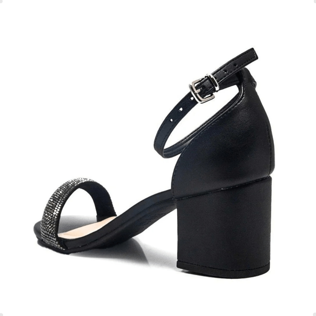 Sandalia Fem Salto Medio Grosso Mariotta 20656-05- Preto 2