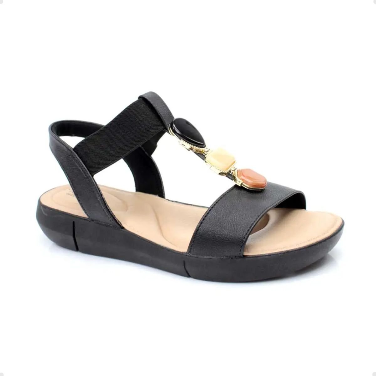 Sandália Feminina Anabela Modare Preta Preto 1